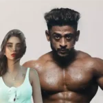 A man and woman standing