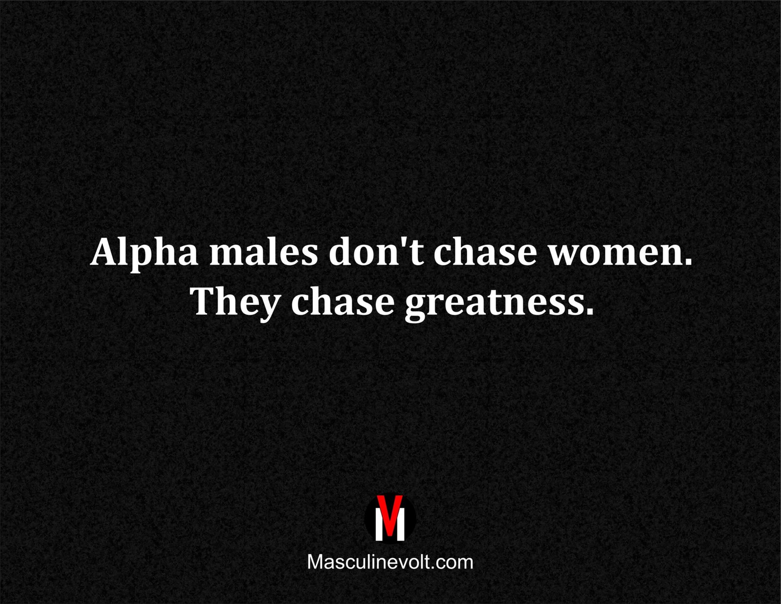 13 - ALPHA MALES CHASE GREATNESS
